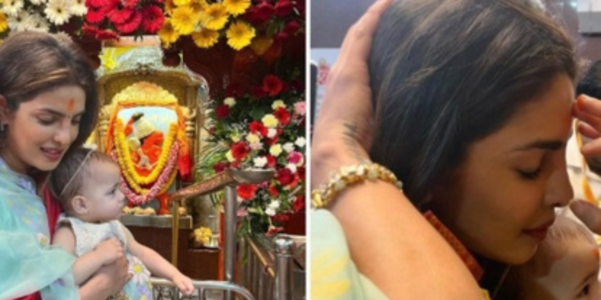Priyanka Chopra takes daughter Malti Marie for darshan to Siddhivinayak Temple