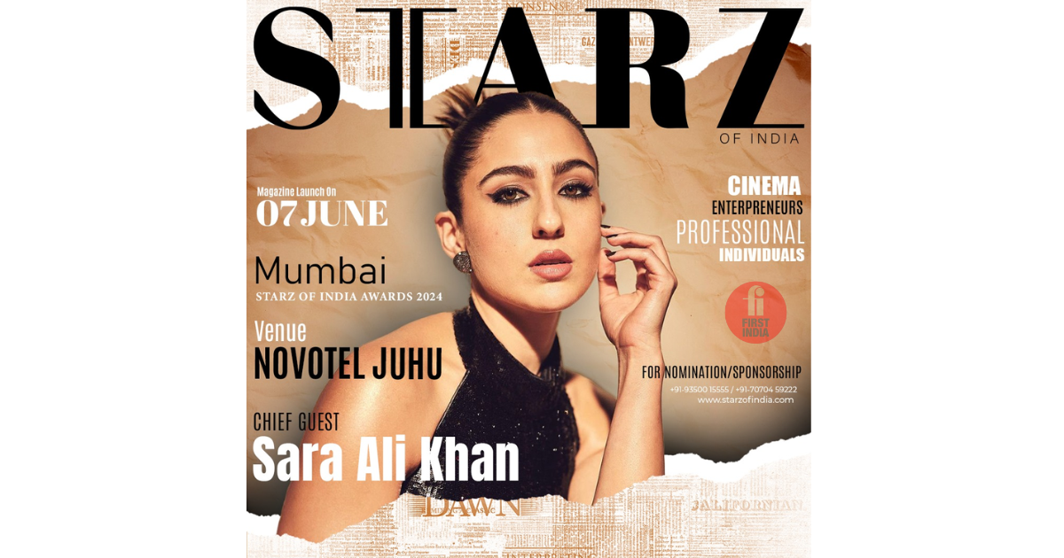Sara Ali Khan to Grace Starz of India Awards and Magazine Launch on 7th June 2024
