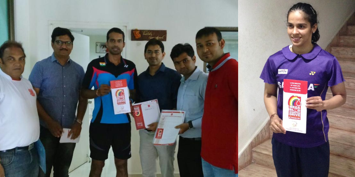 Yuvraj Singh, PV Sindhu, Saina Nehwal & Gopichand stands in strong support of ABTYP’s Mega Blood Donation Drive