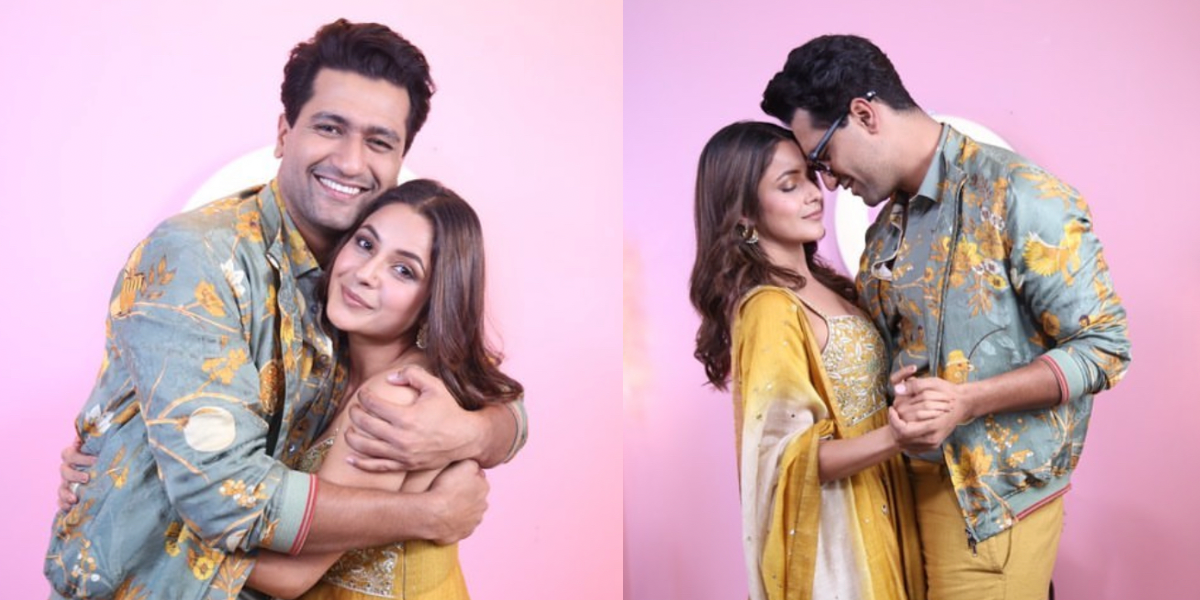 Shehnaaz Gill strikes a romantic pose with Vicky Kaushal