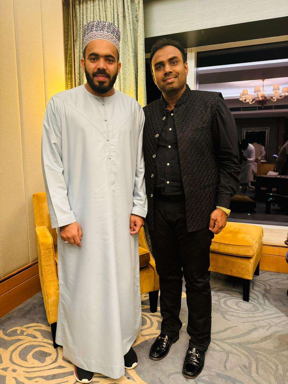 Dr. Thousif Pasha welcomed Haji Shihab Chittoor, who embarked on an inspirational journey to Mecca by foot in 12 months.