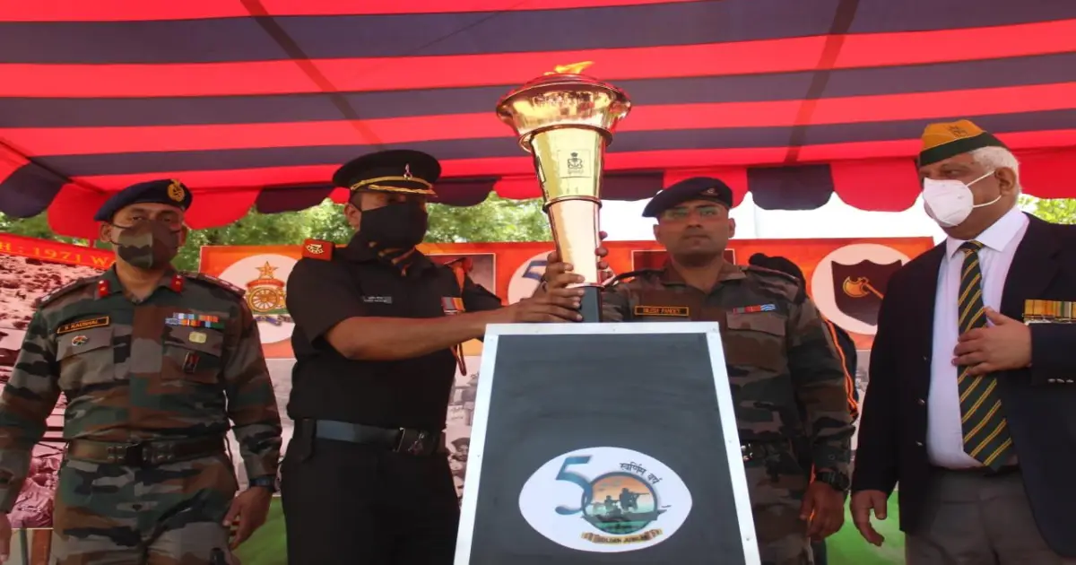 1971 VICTORY FLAME WELCOMED WITH PRIDE AND HONOUR AT KONARK CORPS