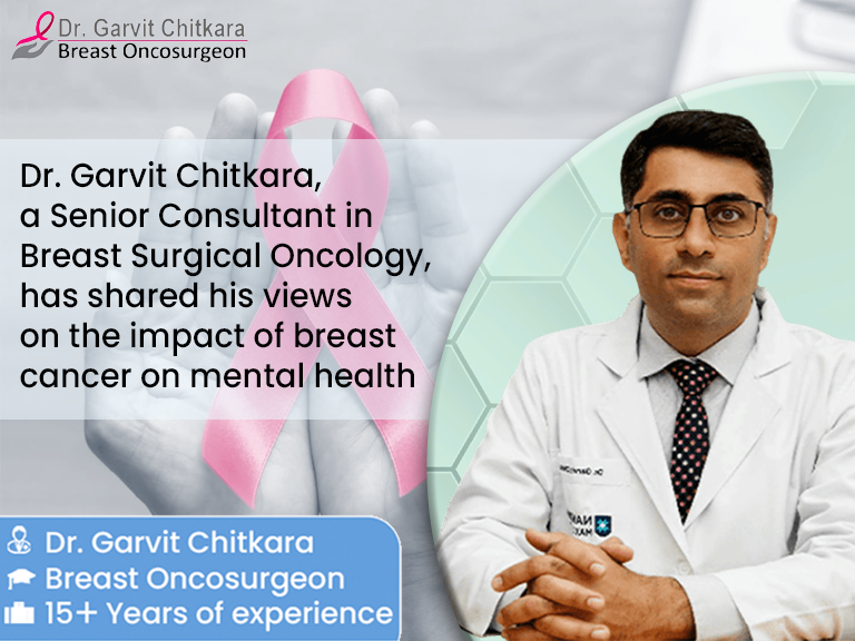 Dr. Garvit Chitkara, a Senior Consultant in Breast Surgical Oncology, has shared his views on the impact of breast cancer on mental health