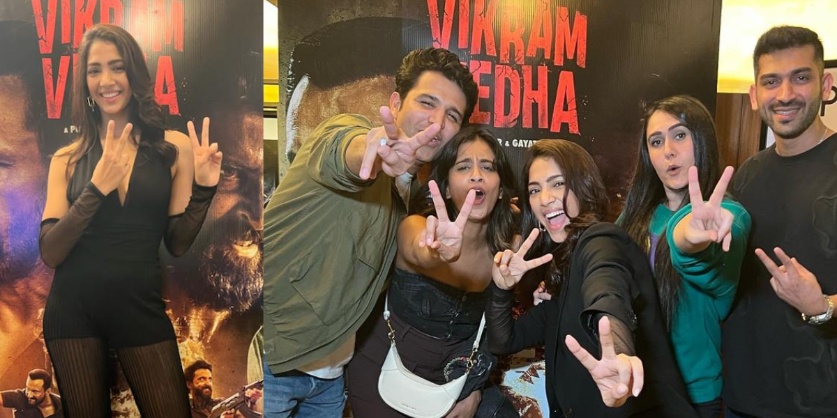 Vikram Vedha actress Yogita Bihani pens a heartfelt note on seeing herself on the silver screen at the special screening of her Big Bollywood Debut!