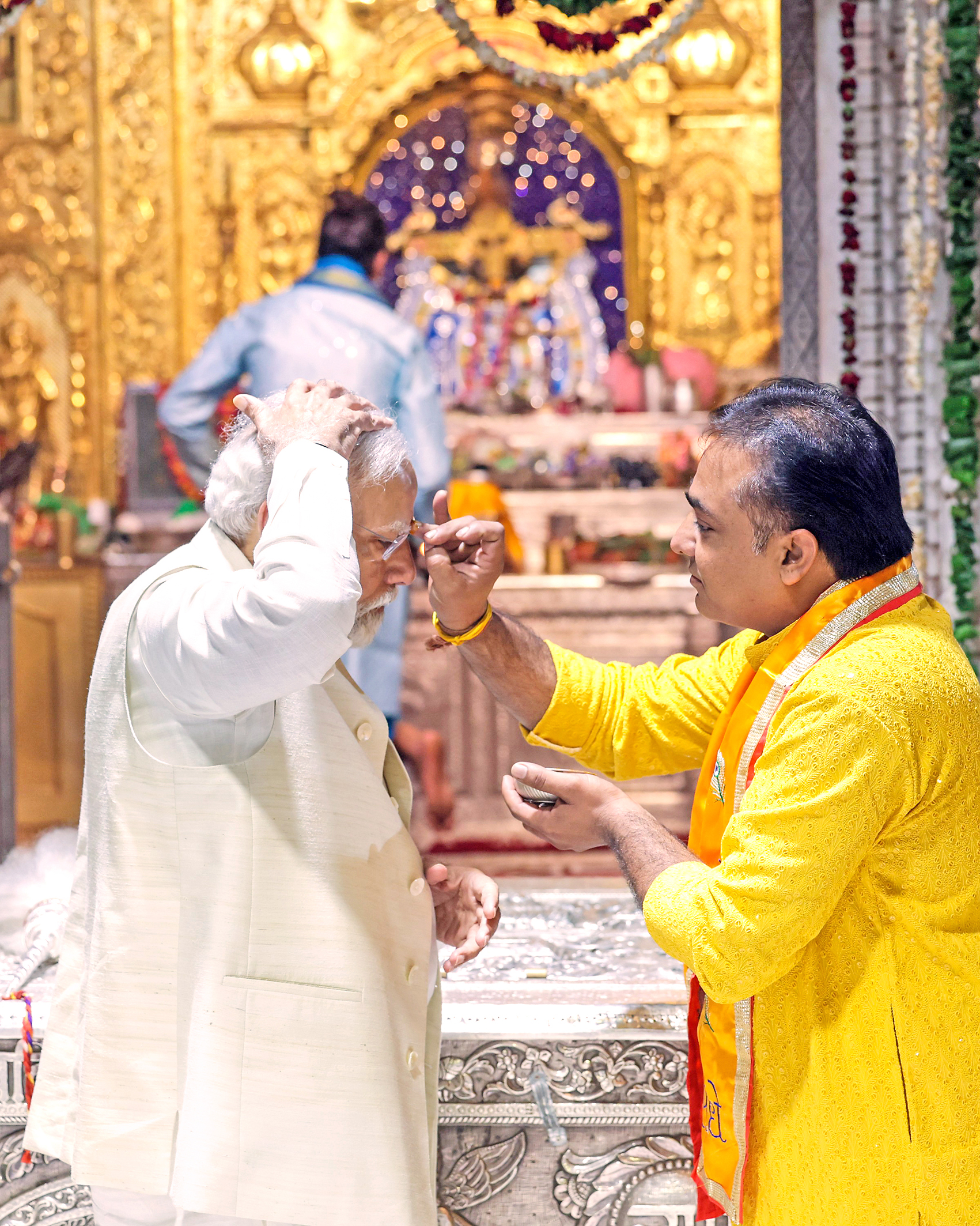 PM Modi at Sanwaliya temple.