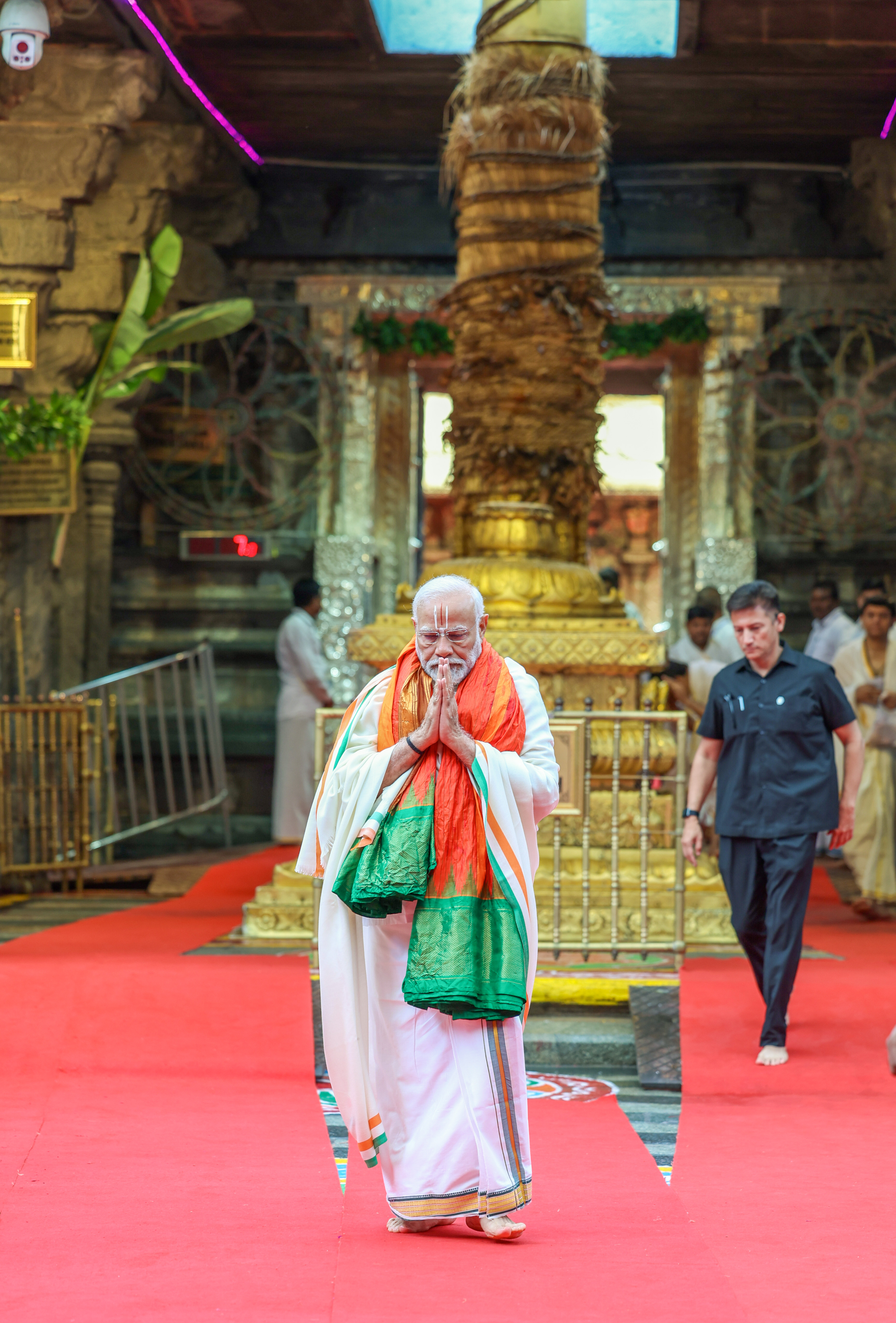 PM Modi during his visit to Tirupati Temple.