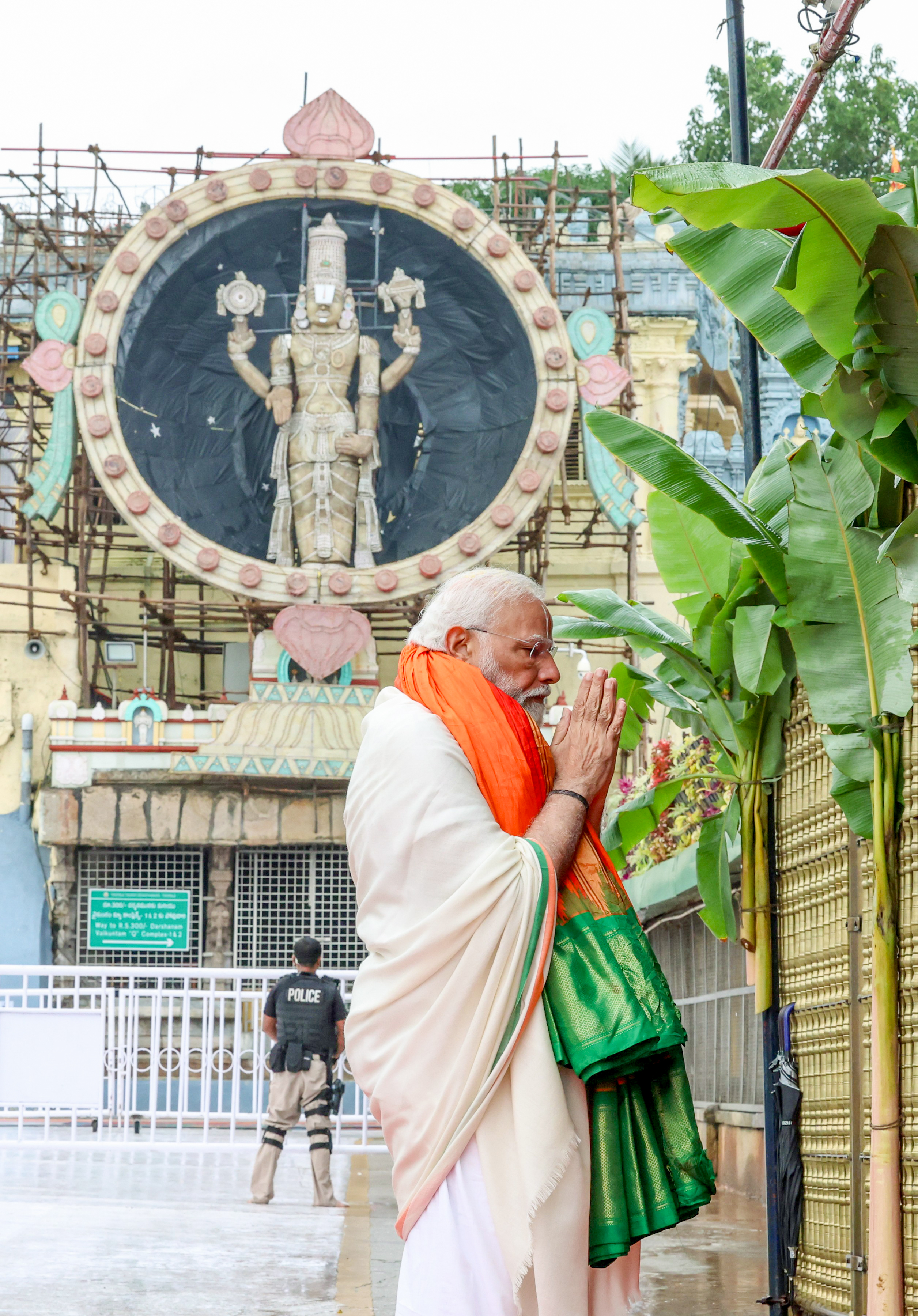 PM Narendra Modi offers prayers at Tirumala.