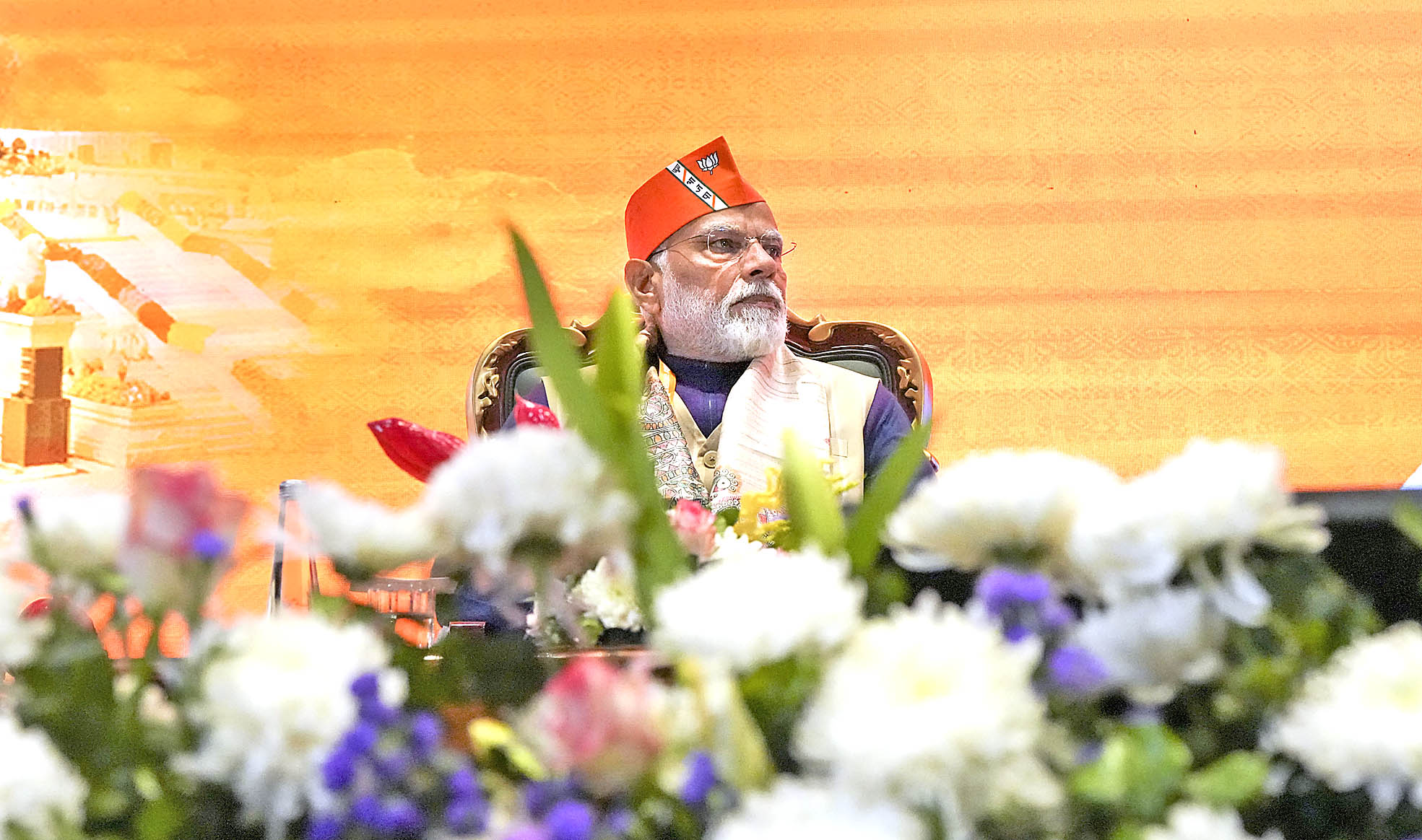 Prime Minister Narendra Modi during the inauguration of BJP conclave.
