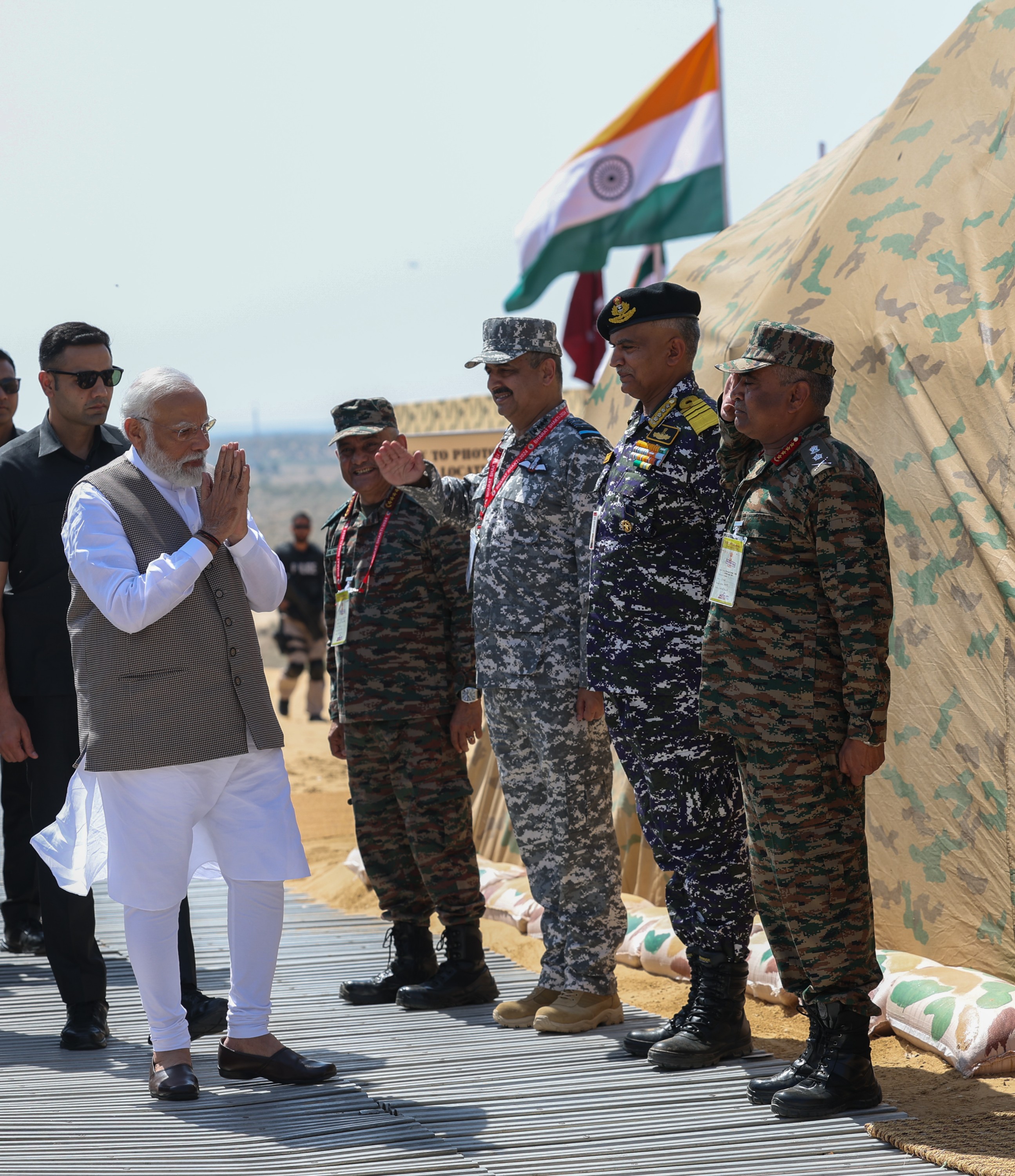 PM Modi witnesses ‘Bharat Shakti’ - a Tri-Services Firing and Manoeuvre Exercise in Pokhran, Rajasthan