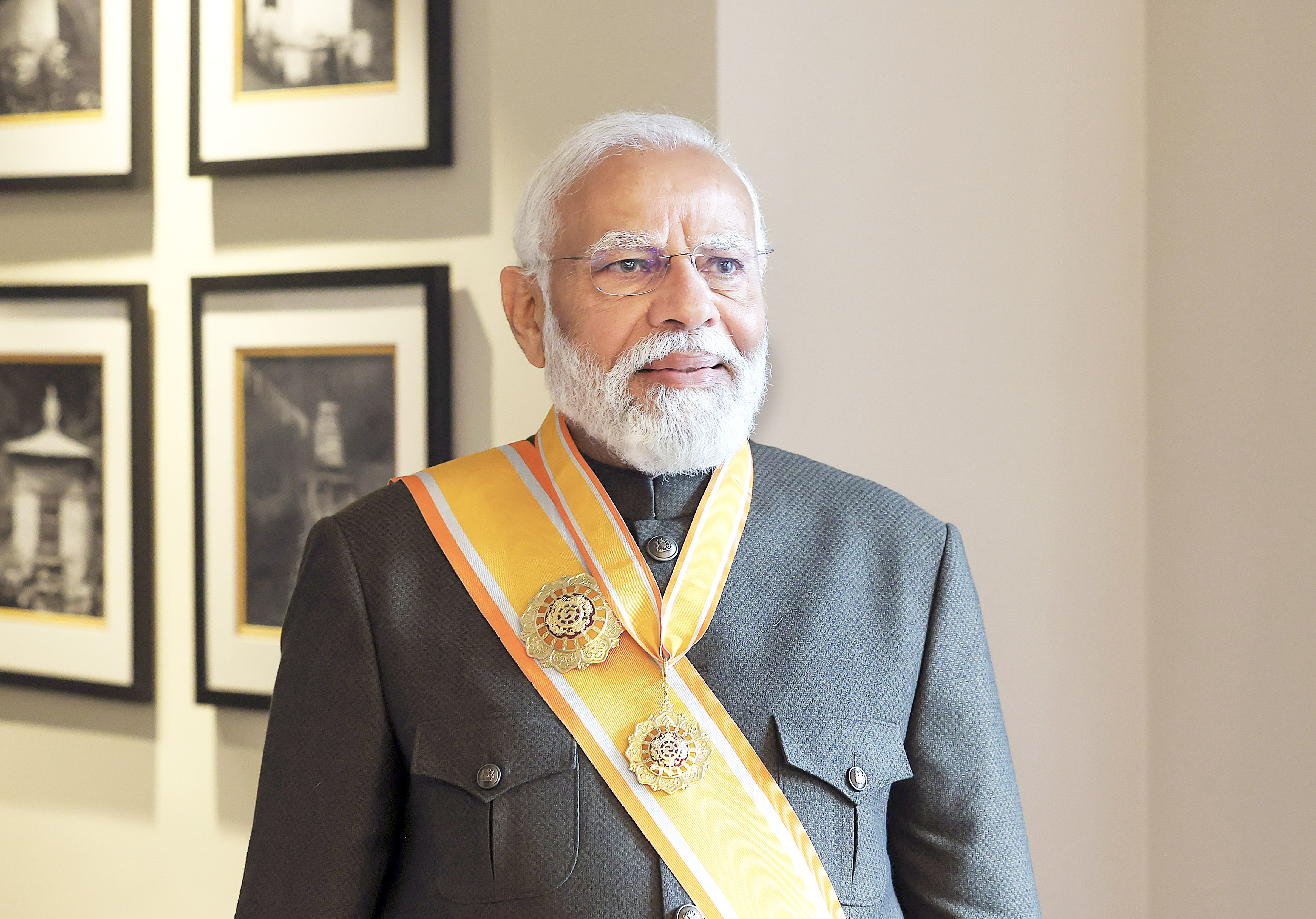 PM Modi after he was conferred with the 'Order of the Druk Gyalpo'.