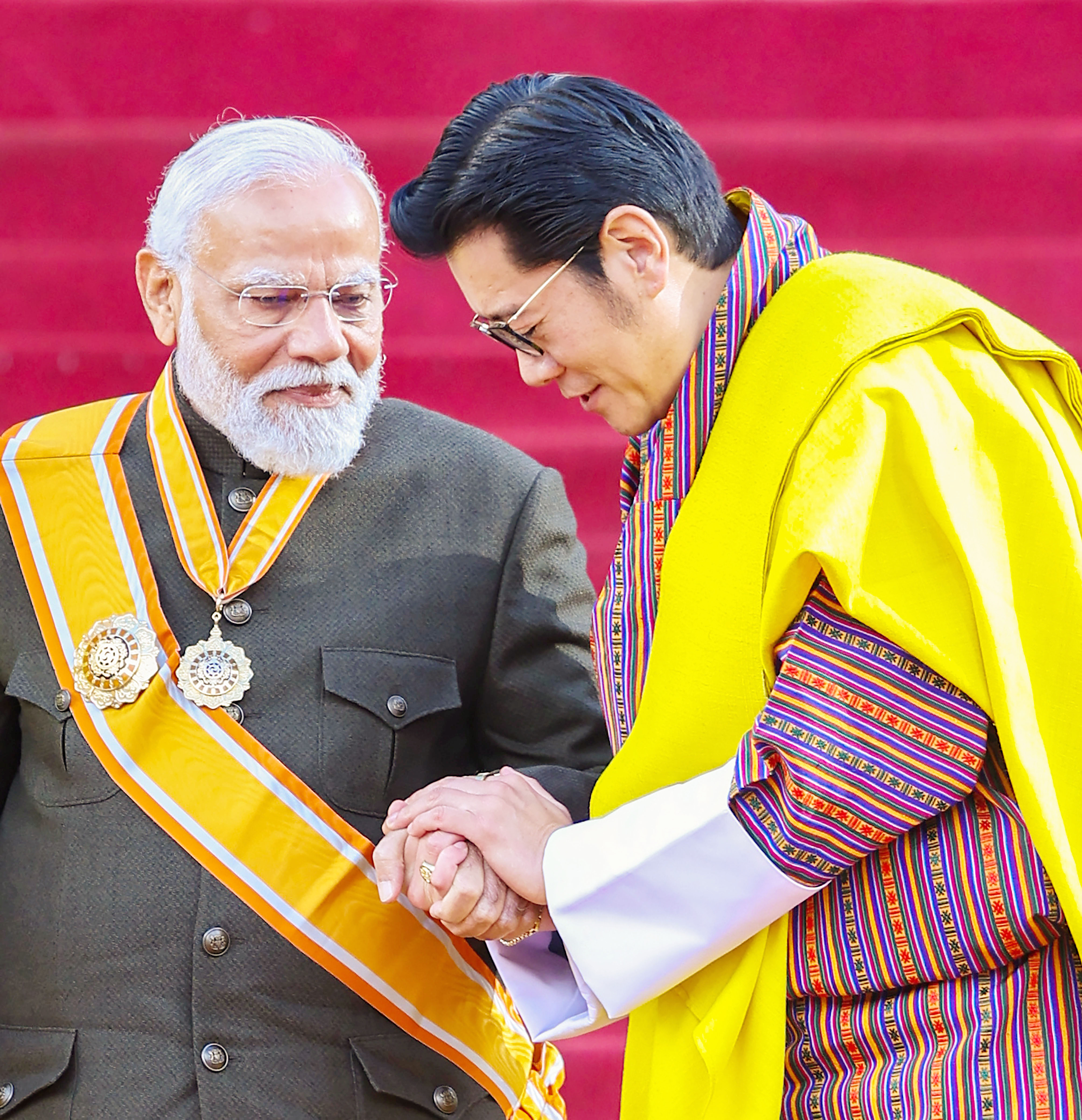 PM Modi and Bhutan King share lighter moment.