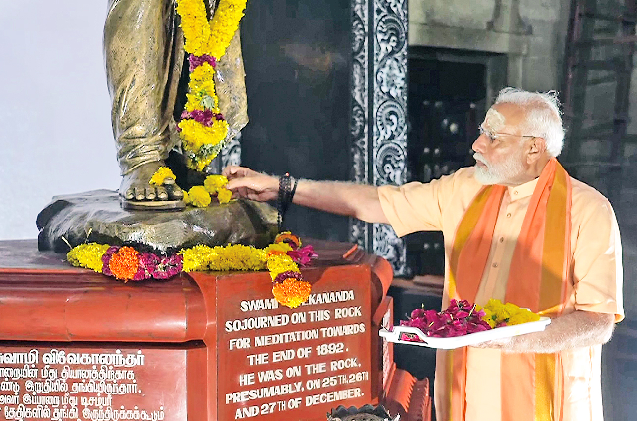 PM Modi at the Vivekananda Rock Memorial
